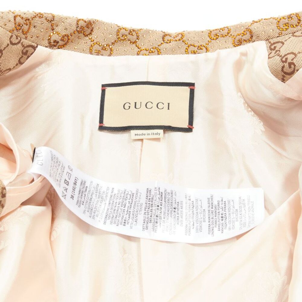 Gucci Canvas Crystal Horsebit Jacket - Picture 10 of 10